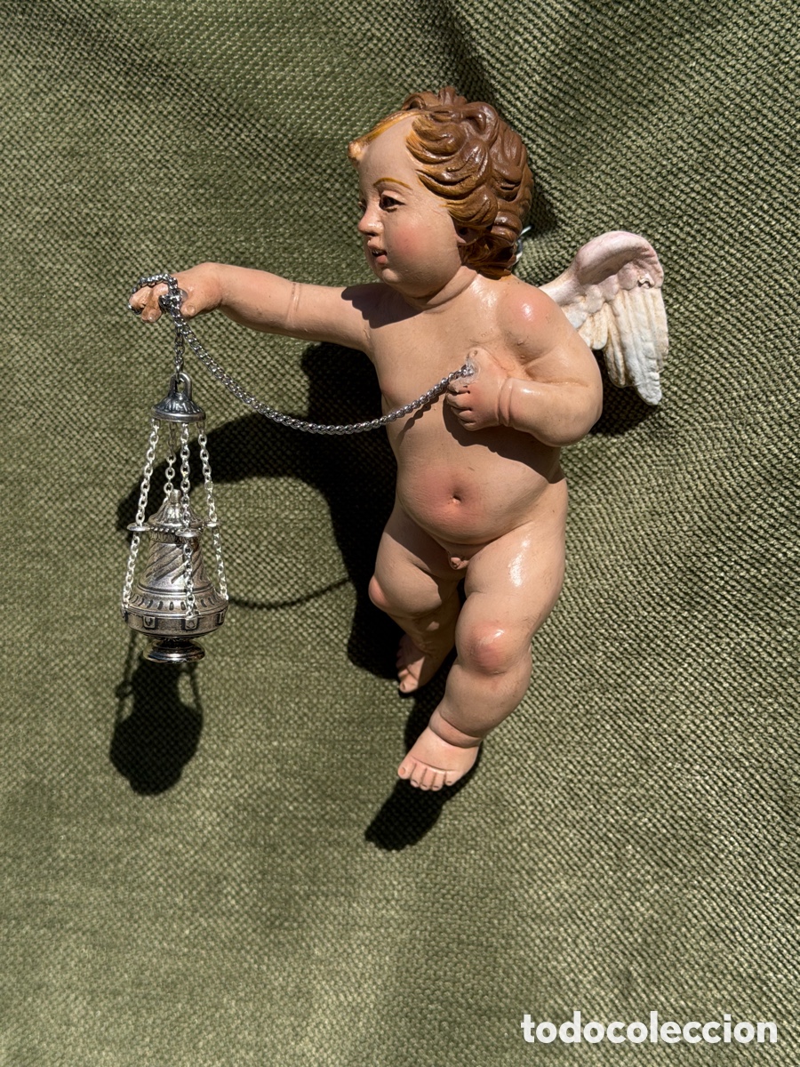 Arte: Querub&iacute;n / Putti con inciensario. - Foto 3