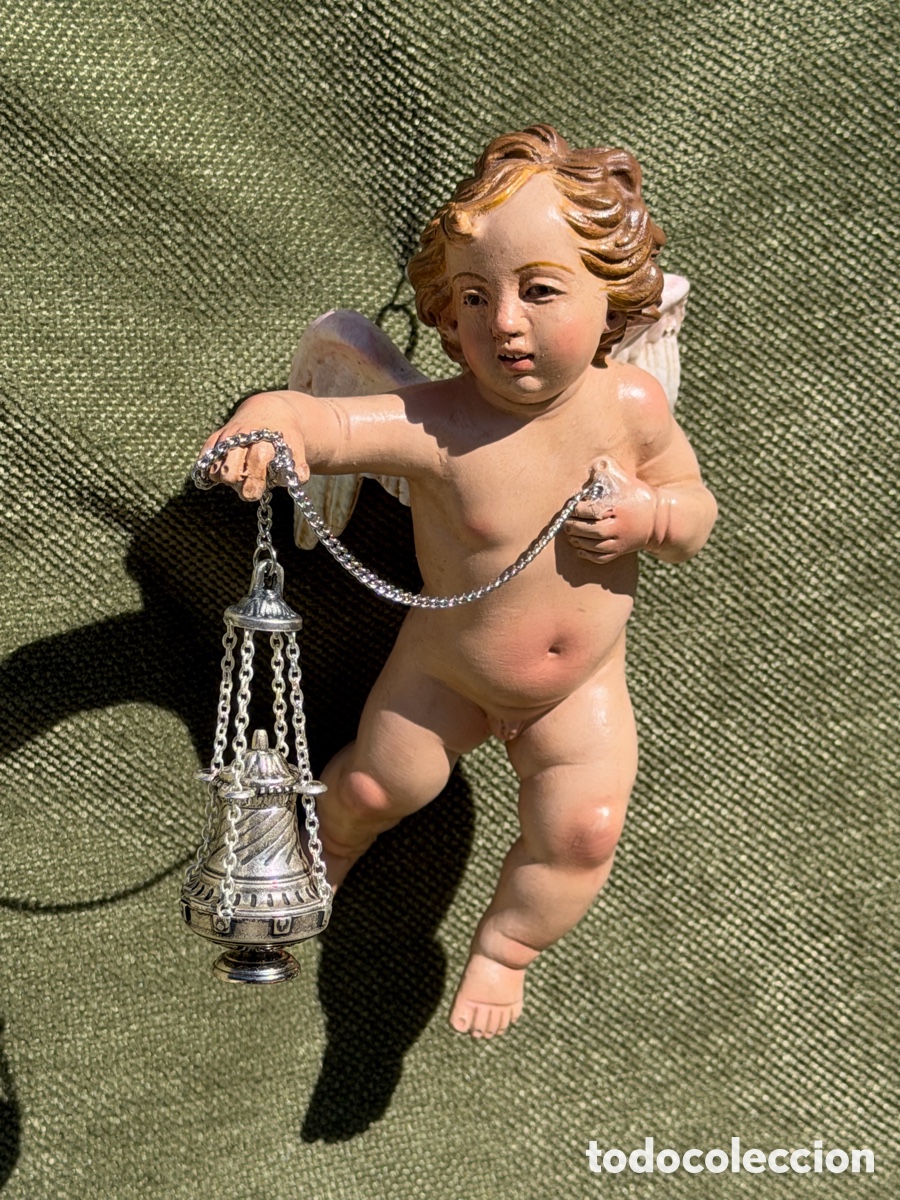 Arte: Querub&iacute;n / Putti con inciensario. - Foto 1