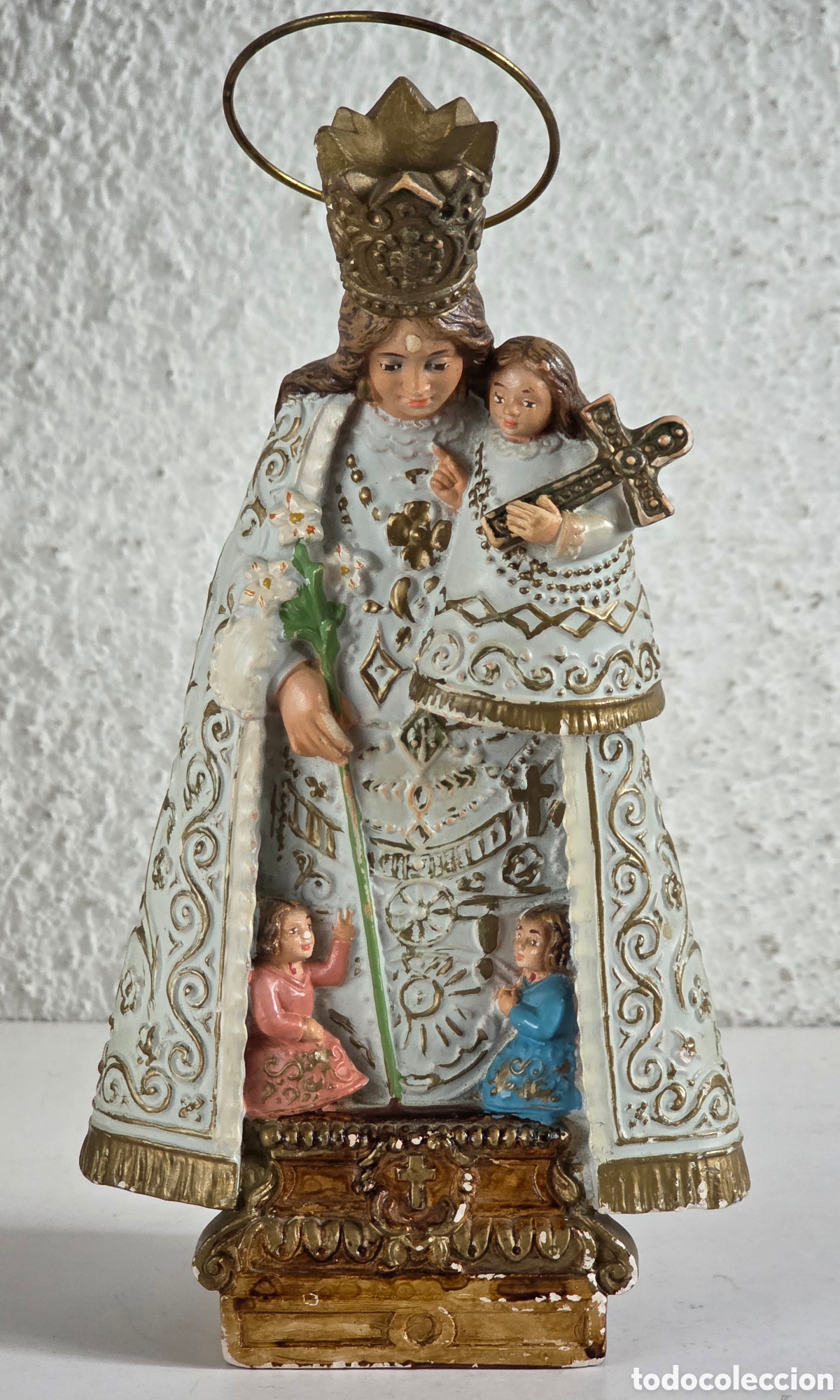 Arte: Escultura Figura Virgen de los Desamparados - Talleres Ornato Olot - Cheperudeta Valencia