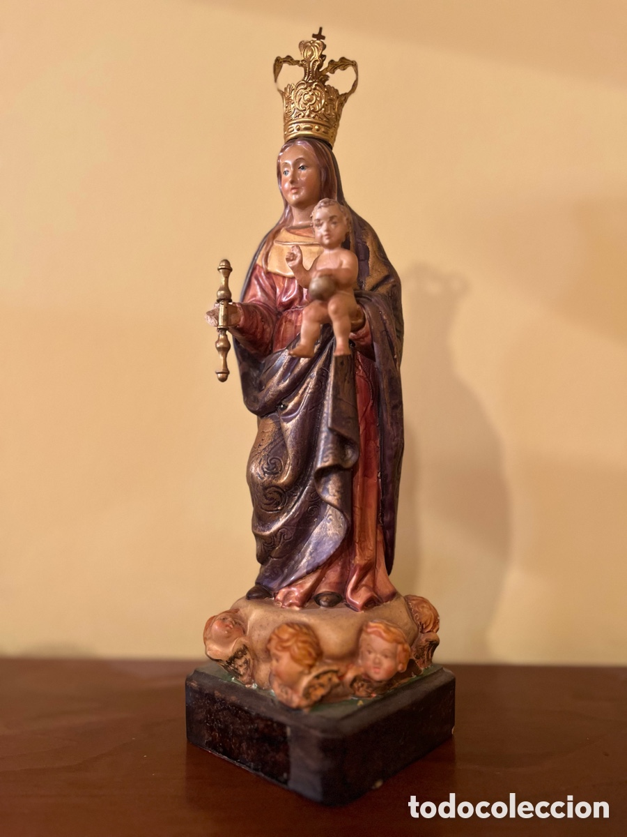Arte: Antigua Virgen de la Candelaria Olot de los A&ntilde;os 50/60. Yeso macizo