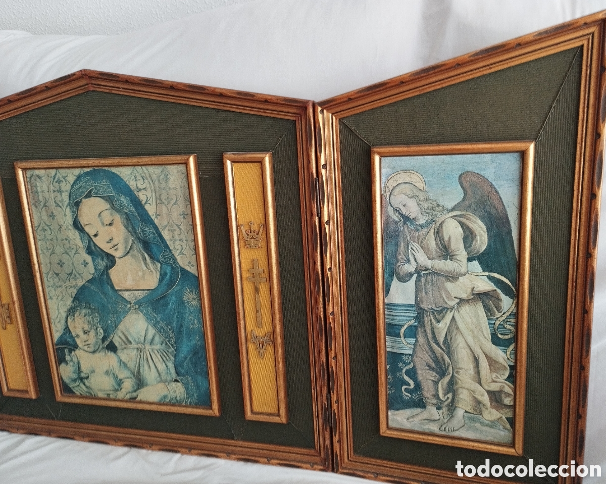 Arte: Antiguo y Gran Tr&iacute;ptico Religioso. - Foto 3