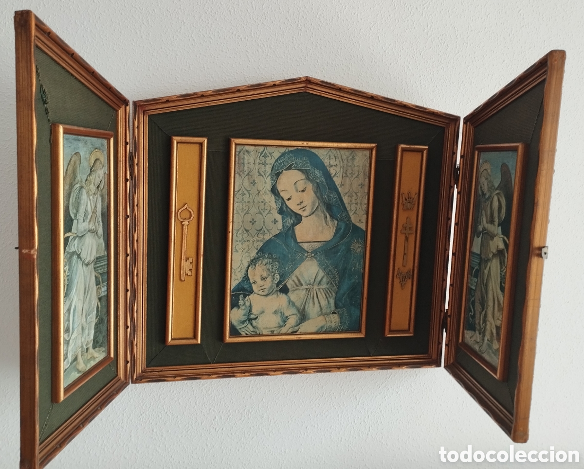 Arte: Antiguo y Gran Tr&iacute;ptico Religioso. - Foto 5