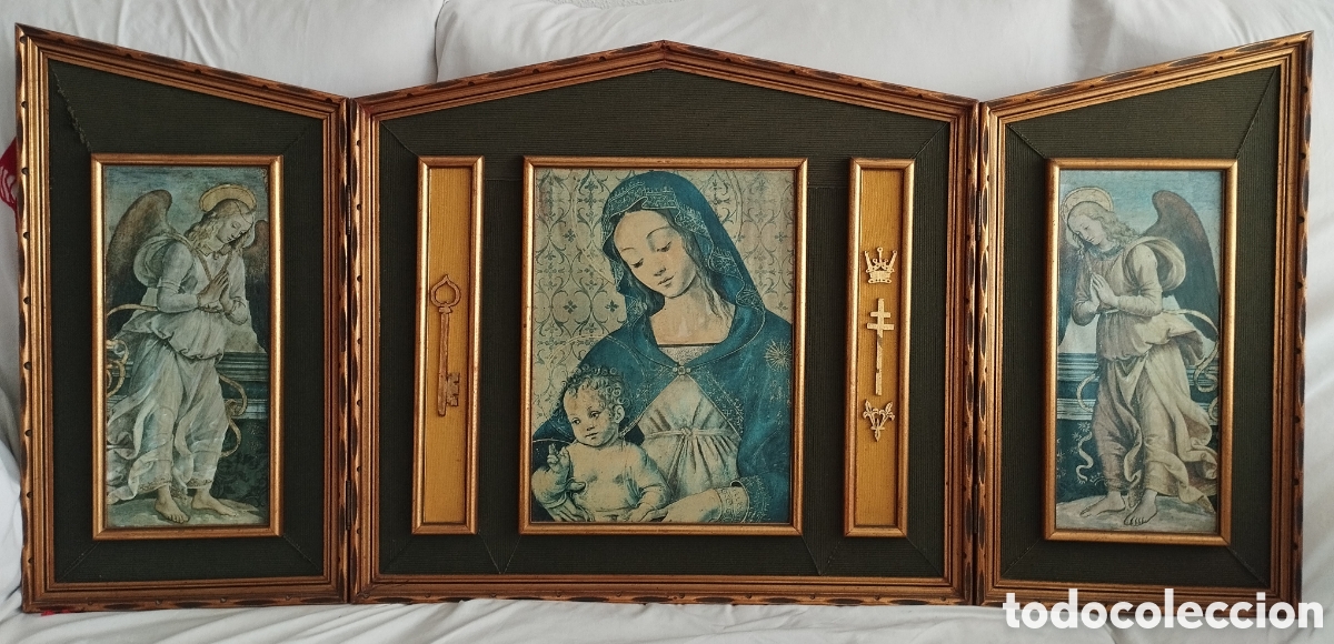 Arte: Antiguo y Gran Tr&iacute;ptico Religioso. - Foto 6