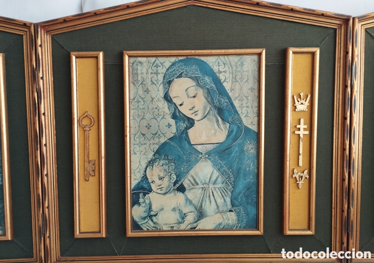 Arte: Antiguo y Gran Tr&iacute;ptico Religioso. - Foto 10