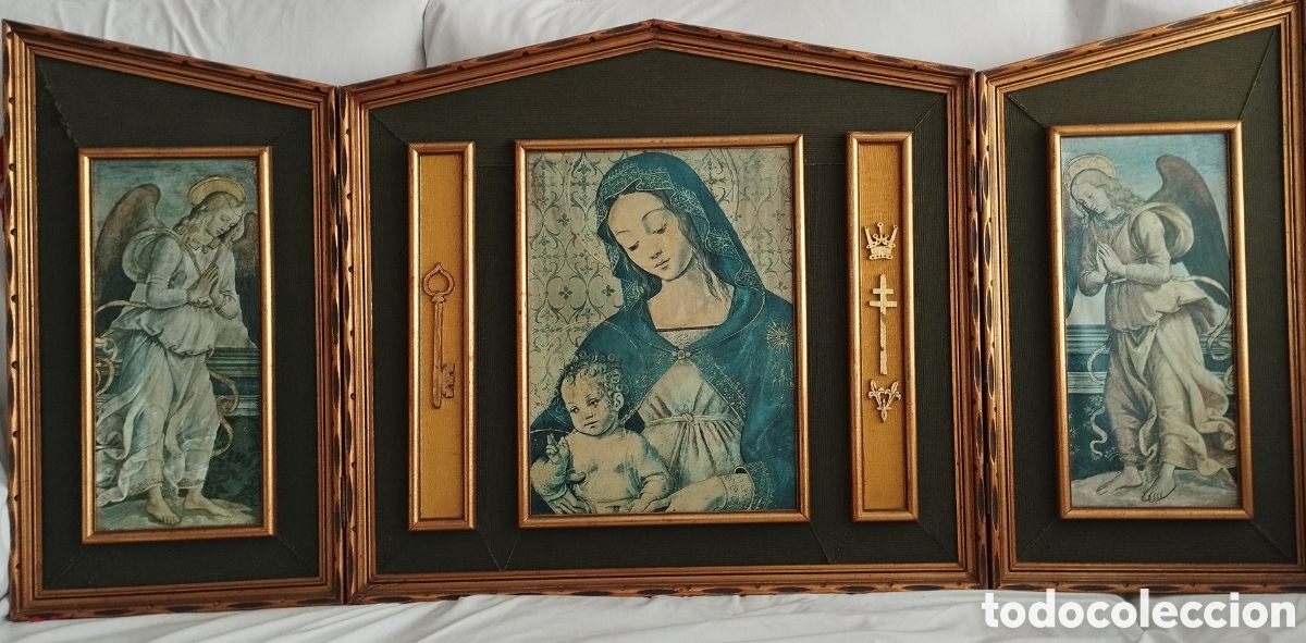 Arte: Antiguo y Gran Tr&iacute;ptico Religioso. - Foto 12