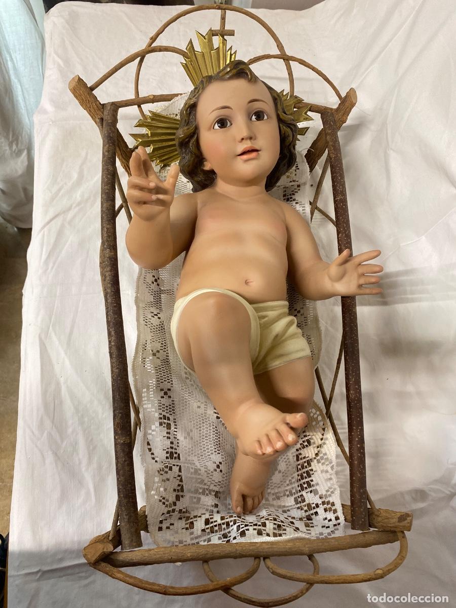 Arte: ENORME NI&Ntilde;O JESUS DE ESTUCO. 53 CM.