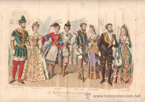Arte: LA MODA ELEGANTE ILUSTRADA   L&aacute;mina- 102 - Foto 1