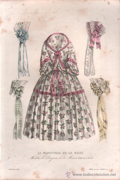 Arte: LE MONITEUR DE LA MODE. MODELES DE LINGERIES DE LA MAISON COLAS - Foto 1