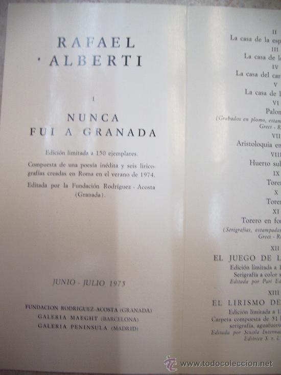 Arte: ENCARTE DE RAFAEL ALBERTI - Foto 5