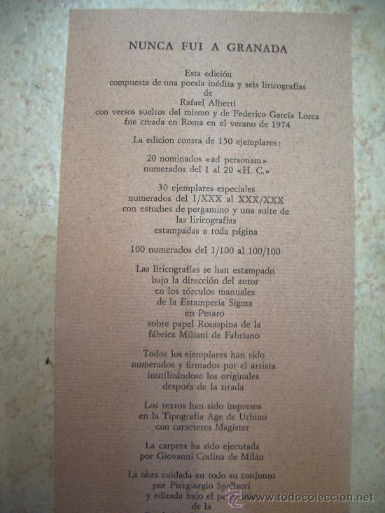 Arte: ENCARTE DE RAFAEL ALBERTI - Foto 4