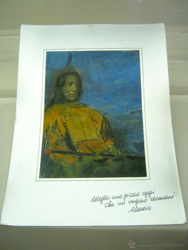 Arte: Bella obra Gran Jefe Indios Nativos Americanos - Siux Nube Roja - Foto 1 - 51227193