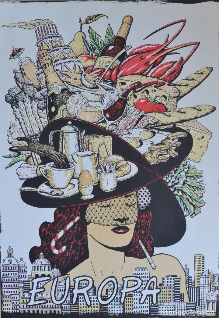 Arte: Fernando Bellver, Europa, Serigraf&iacute;a - Foto 1