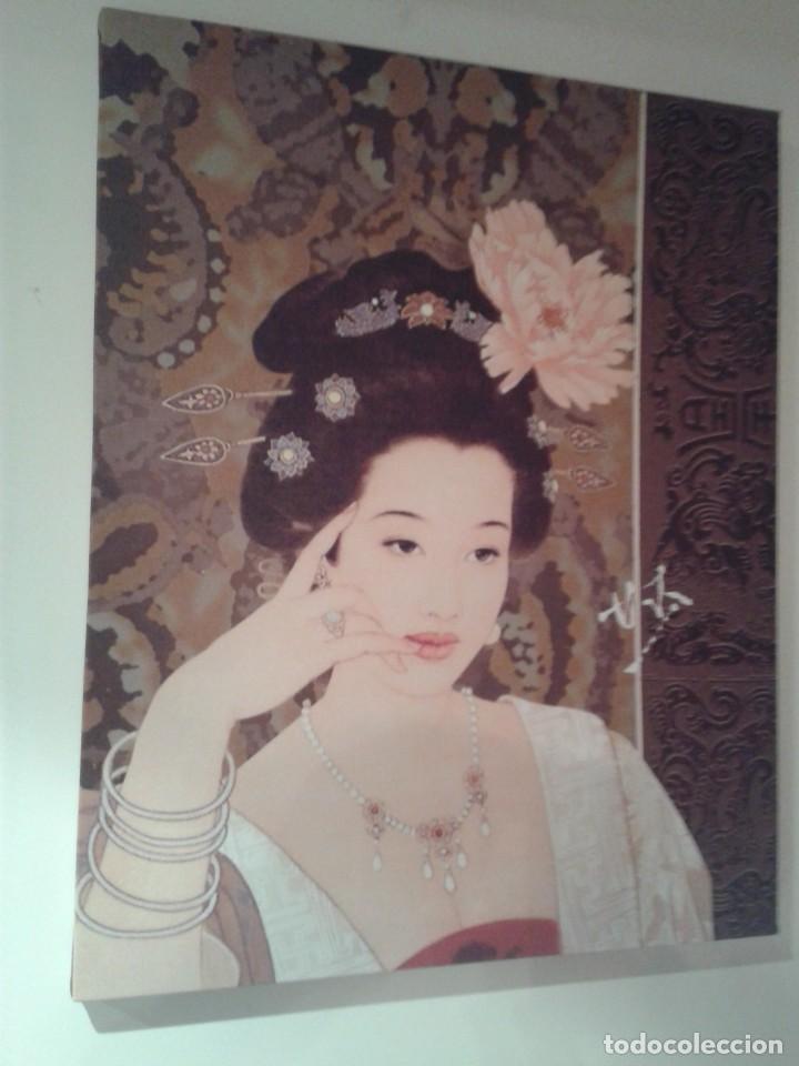 Arte: CUADRO RETRATO BELLA MUJER CHINA - Foto 1