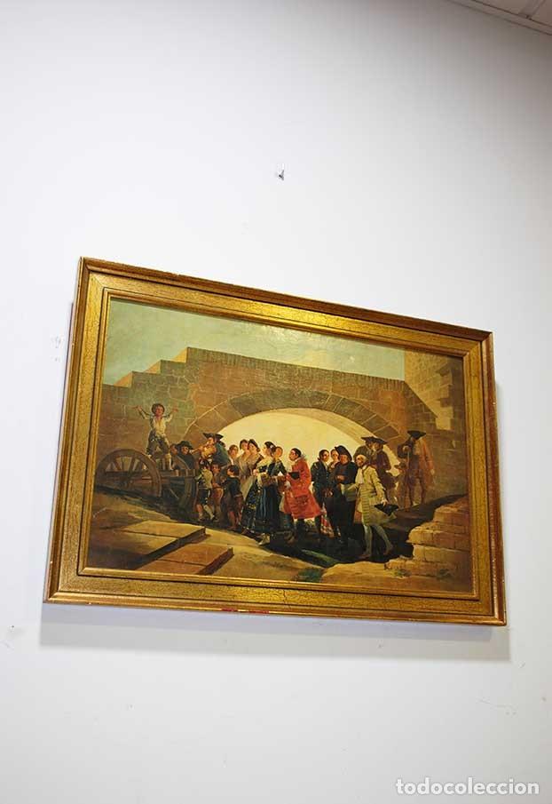 Arte: CUADRO ANTIGUO CON SERIGRAF&Iacute;A - Foto 1