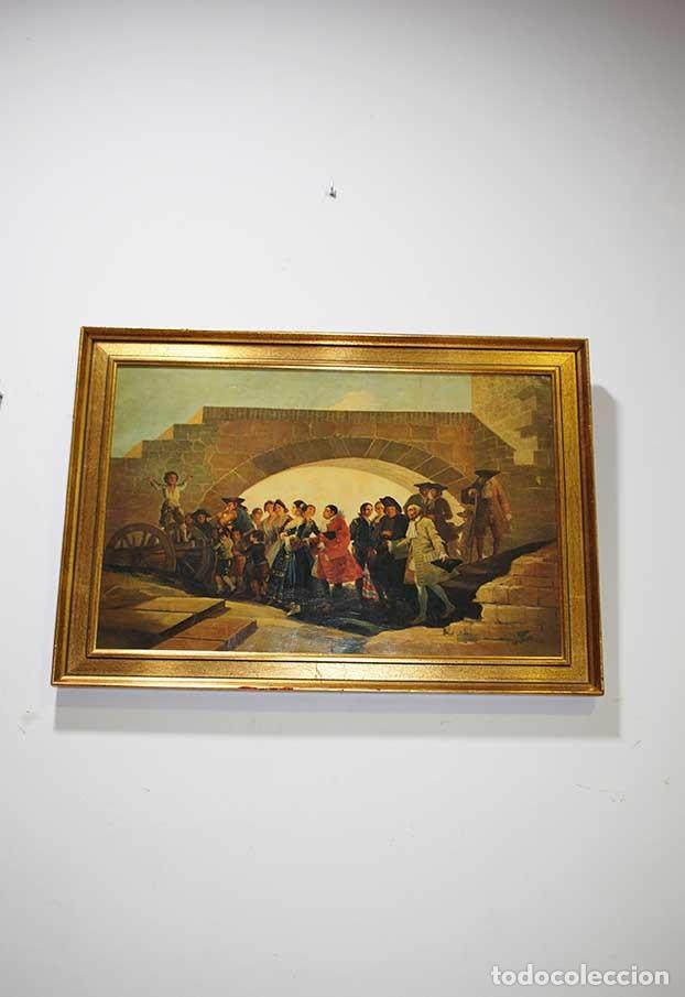 Arte: CUADRO ANTIGUO CON SERIGRAF&Iacute;A - Foto 2