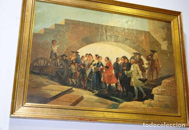 Arte: CUADRO ANTIGUO CON SERIGRAF&Iacute;A - Foto 4