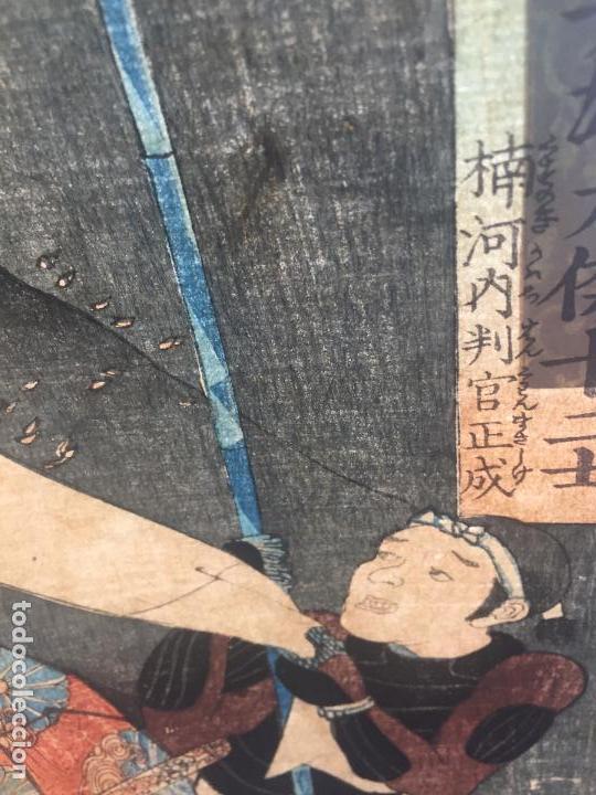 Arte: WOODBLOCK , ORIGINAL , SAMURAI , ACTOR , JAPANESE - Foto 2