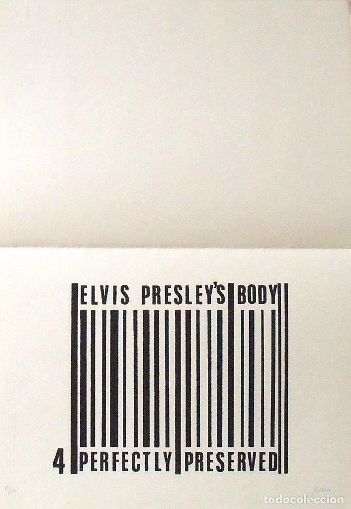 Arte: Ferran Gerranz. Serigrafía Elvis Presleys body. Numerada 14/60. Firmada a mano. 1991. 25x36 cm. - Foto 2 - 167619092