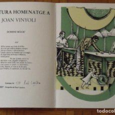 Arte: JOAN VINYOLI. MARATÓ POÈTICA. CATALÒNIA. 2007. SERIGRAFIA FIRMADA Y NUMERADA DE RAUL CAPITANI.. Lote 184013975