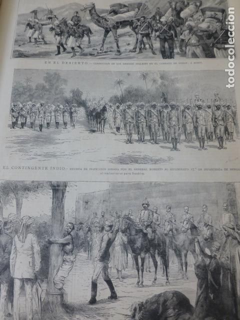 Arte: GUERRA DEL SUDAN SERIGRAFIA 1885 - Foto 1