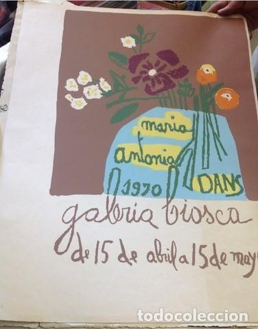 Arte: MARIA ANTONIA DANS . galer&iacute;a biosca a&ntilde;o 1970 . Serigraf&iacute;a original gran tama&ntilde;o . muy rara