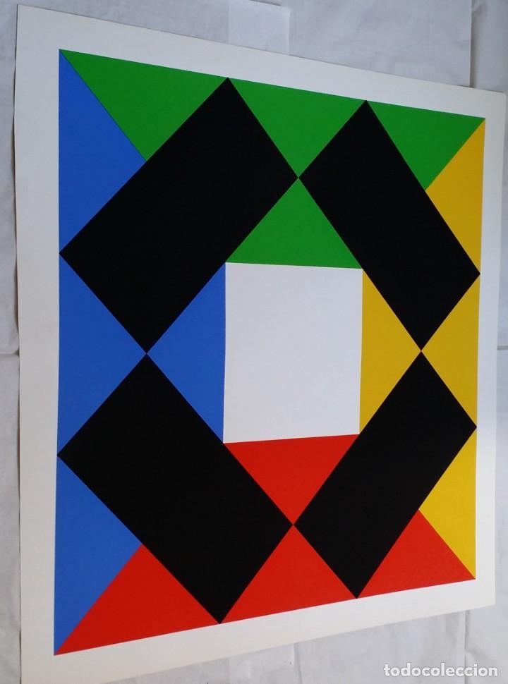 Arte: MAX BILL: variaci&oacute;n con centro blanco, 1972 / serigraf&iacute;a edici&oacute;n limitada - Foto 4