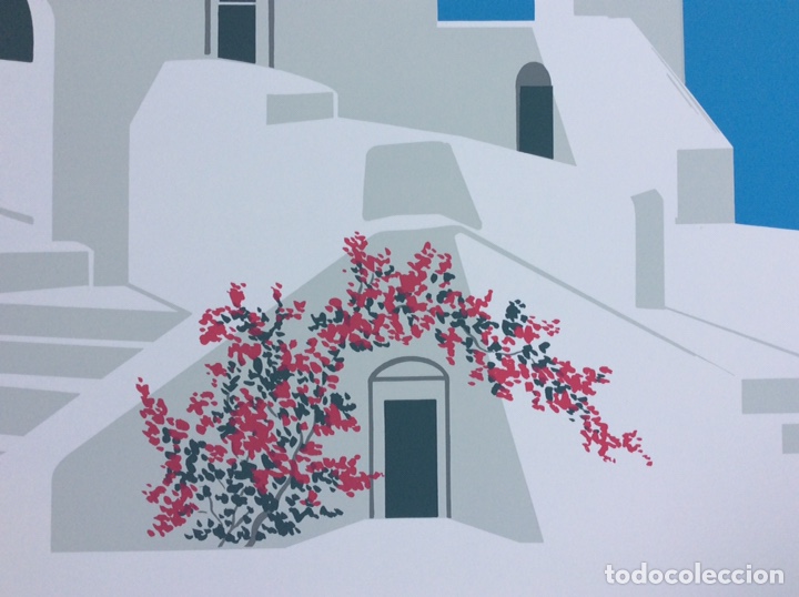 Arte: Serigraf&iacute;a Santorini firmada - Foto 3