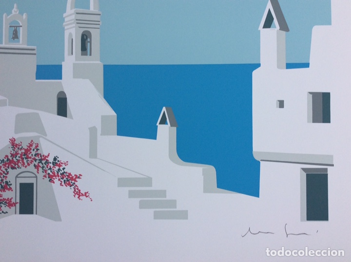 Arte: Serigraf&iacute;a Santorini firmada - Foto 4