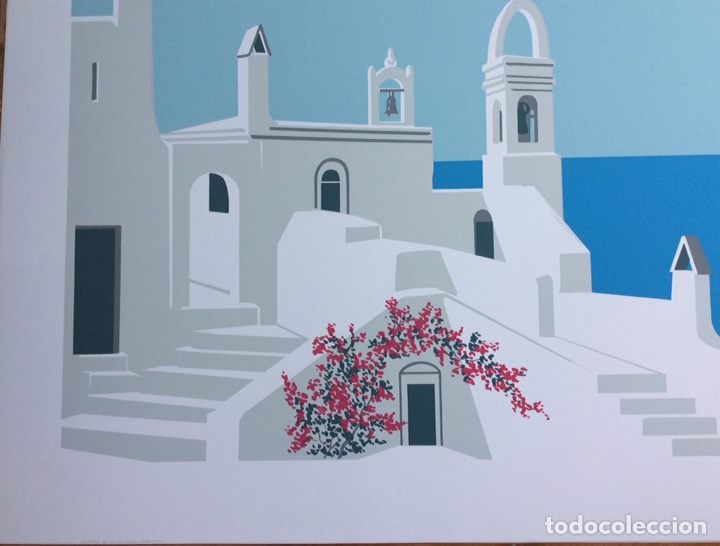 Arte: Serigraf&iacute;a Santorini firmada - Foto 5