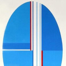 Arte: ILYA BOLOTOWSKY. SERIGRAFÍA BLUE ELLIPSE, SERIE BASEL 1975. FIRMADA Y NUMERADA. Lote 240287465
