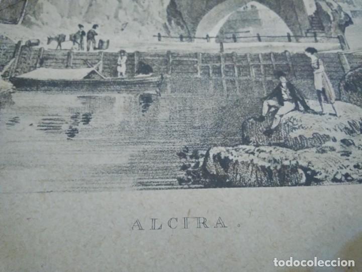 Arte: DOS litografías originales. S.XIX. ALCAZAR DE SEGOVIA Y ALCIRA - Foto 5 - 237554075