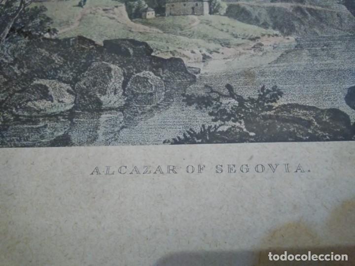 Arte: DOS litografías originales. S.XIX. ALCAZAR DE SEGOVIA Y ALCIRA - Foto 4 - 237554075