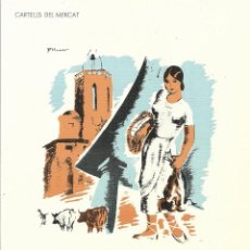 Arte: FREDERIC LLOVERAS. CARTELLS DE MERCAT. LA GRALLA. 1934. GALERIA D'ART AB. GRANOLLERS. BON NADAL.