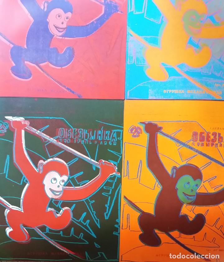 andy warhol: four monkeys, 1993 / 121 x 83 cm. - Buy Antique