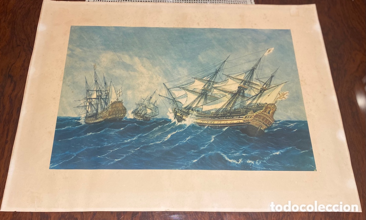 Arte: Lamina antigua Naval - Foto 2