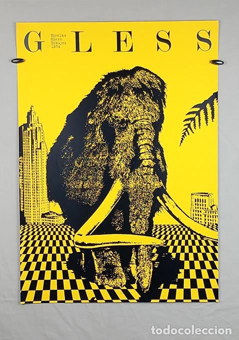 Arte: Nicol&aacute;s Gless. Dibujos 1974. Serigraf&iacute;a - Foto 1