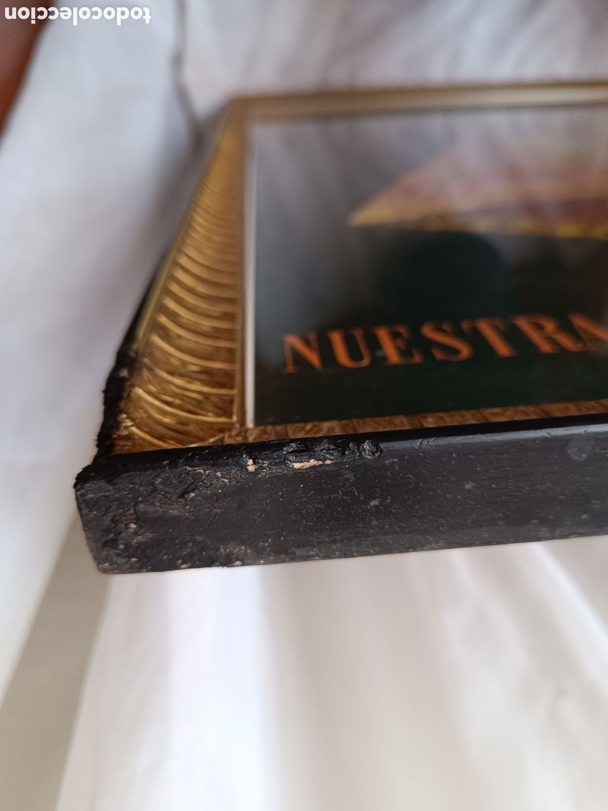 Arte: Cuadro antiguo litograf&iacute;a de la Virgen de Covadonga - Foto 7