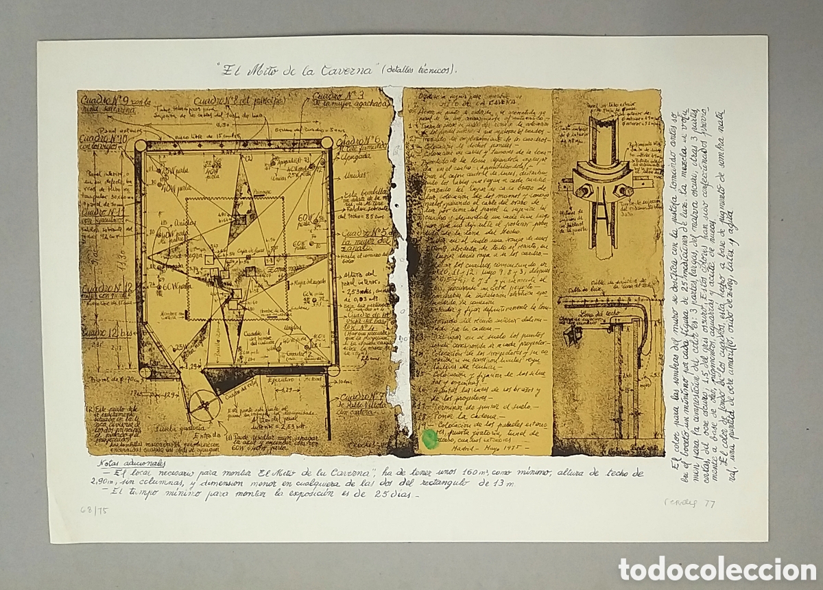 Arte: Jos&eacute; Luis VERDES Grabado 1977 &nbsp;&rdquo;El mito de la caverna&rdquo; - Foto 3