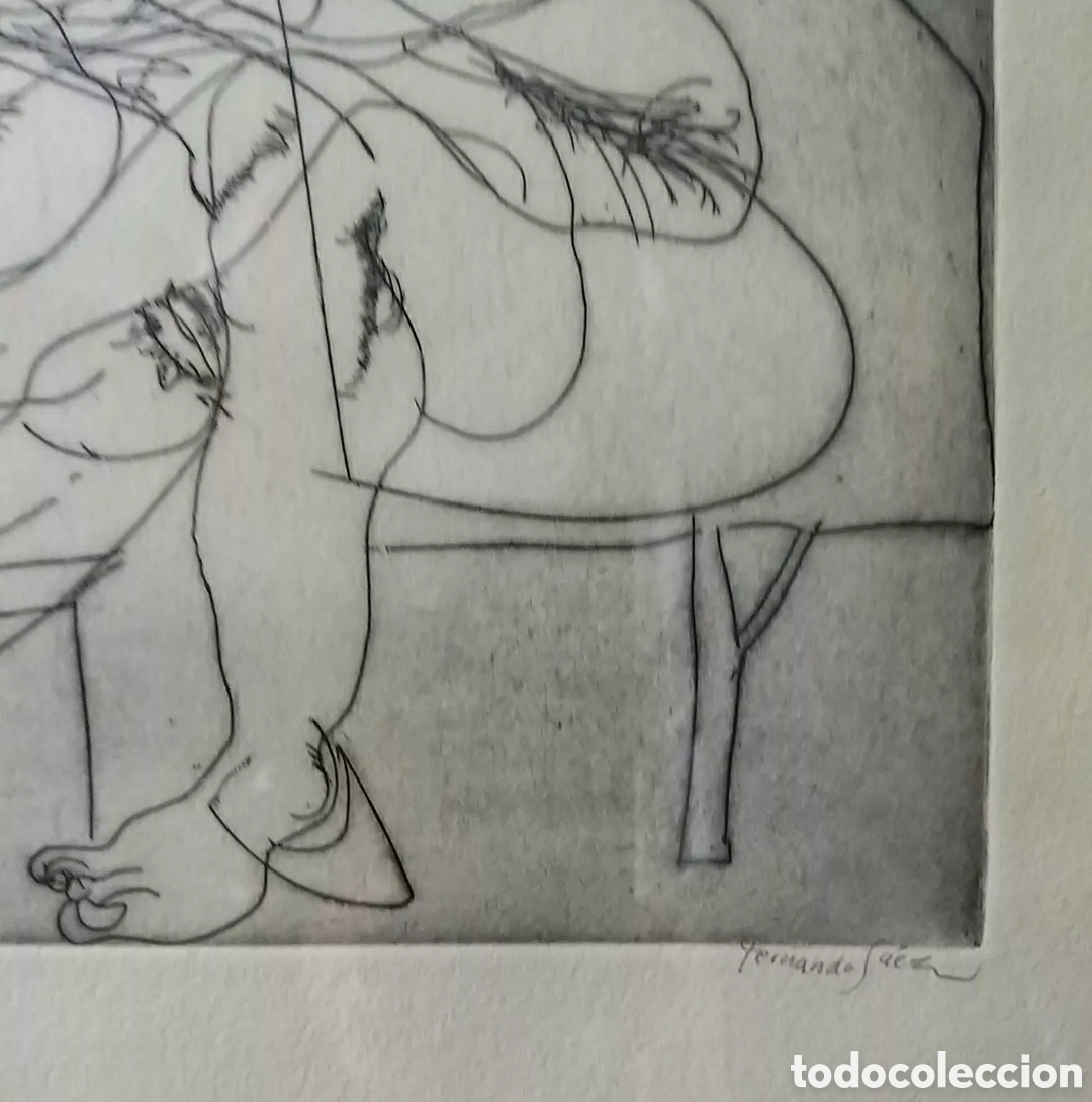 Arte: Fernando S&aacute;ez. Aguafuerte&nbsp; 5/75 - Foto 3