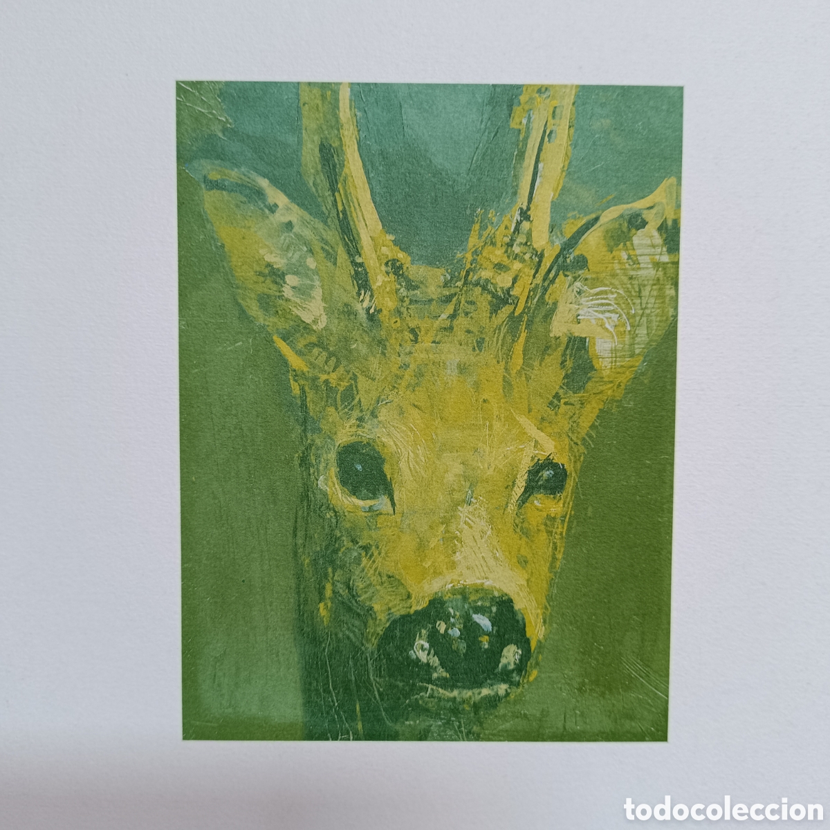 Arte: Serigraf&iacute;a de caza de un corzo - Foto 1