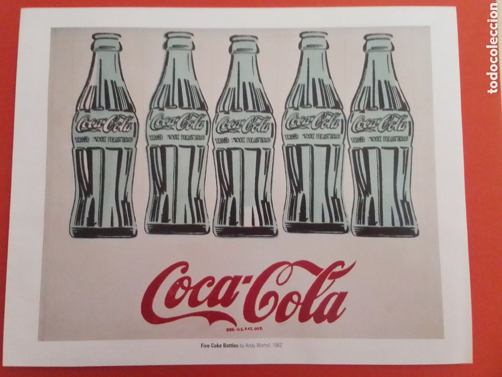 Arte: FIVE COKE BOTTLES de Andy Wahol - Foto 1