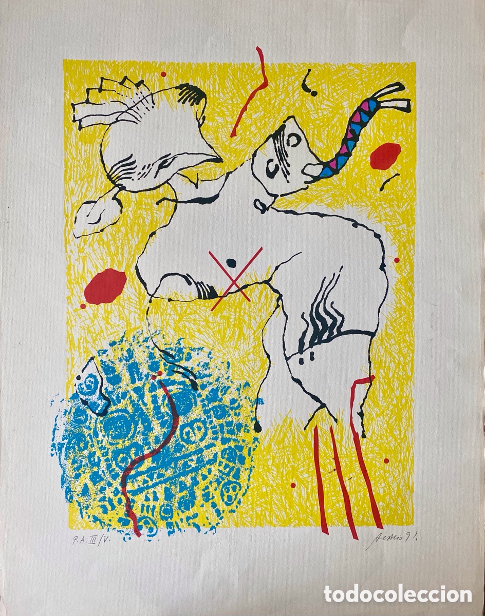 Arte: ACACIO PUIG . Serigraf&iacute;a - Foto 1