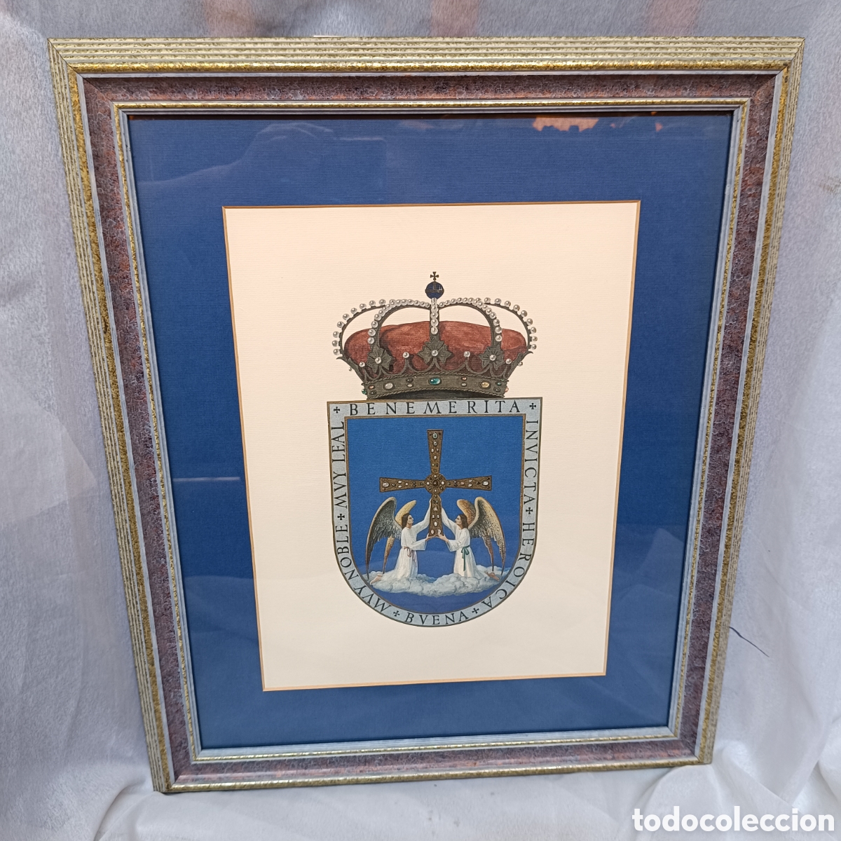 Arte: Cuadro Escudo Ciudad de Oviedo - Foto 1