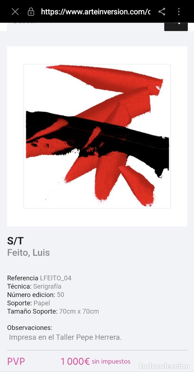 Arte: Serigraf&iacute;a Original Luis Feito. (2016) - Foto 3