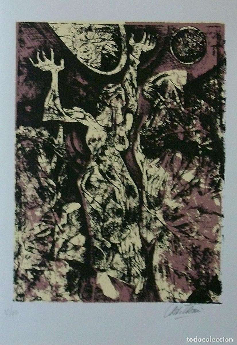 Art: Raul Capitani. Serigraf&iacute;a &rdquo;Figura femenina&rdquo;. Firmada a mano. Numerada 12/60. 35x25 cm. D&iacute;ptico.