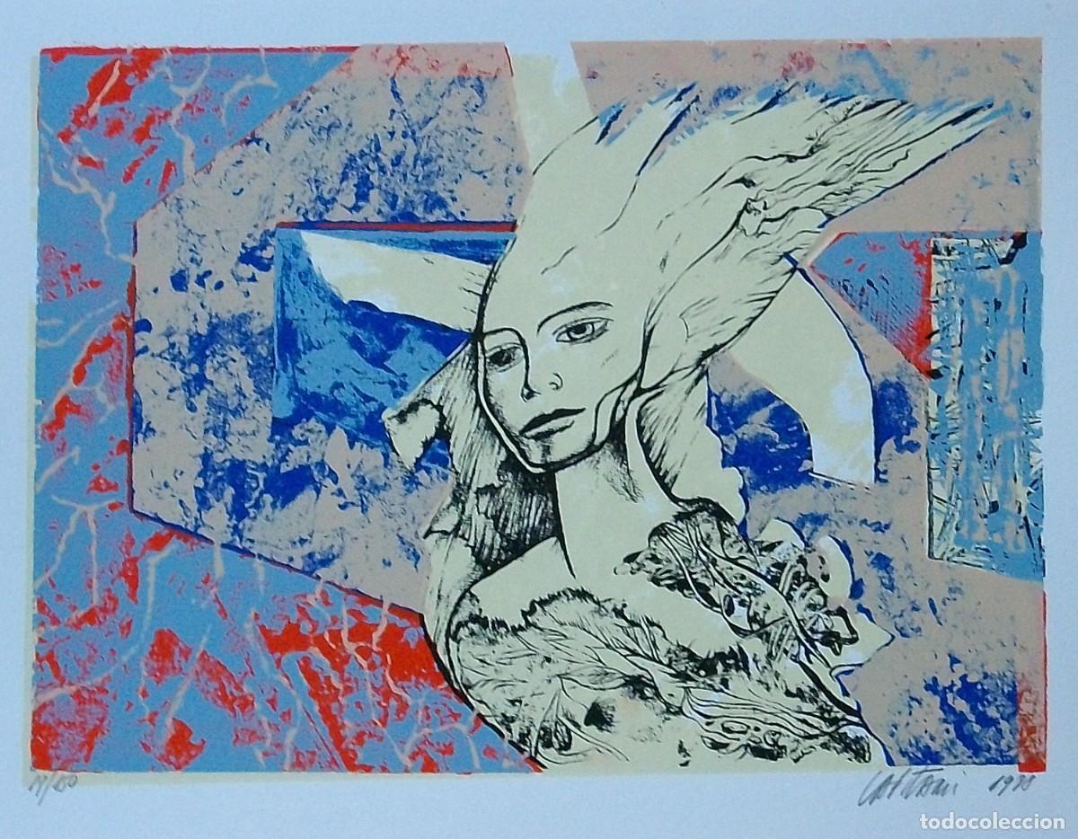 Art: Raul Capitani. Serigrafia &rdquo;Figura&rdquo;. Firmada a mano. Numerada 19/150. 1988. 25x33 cm.