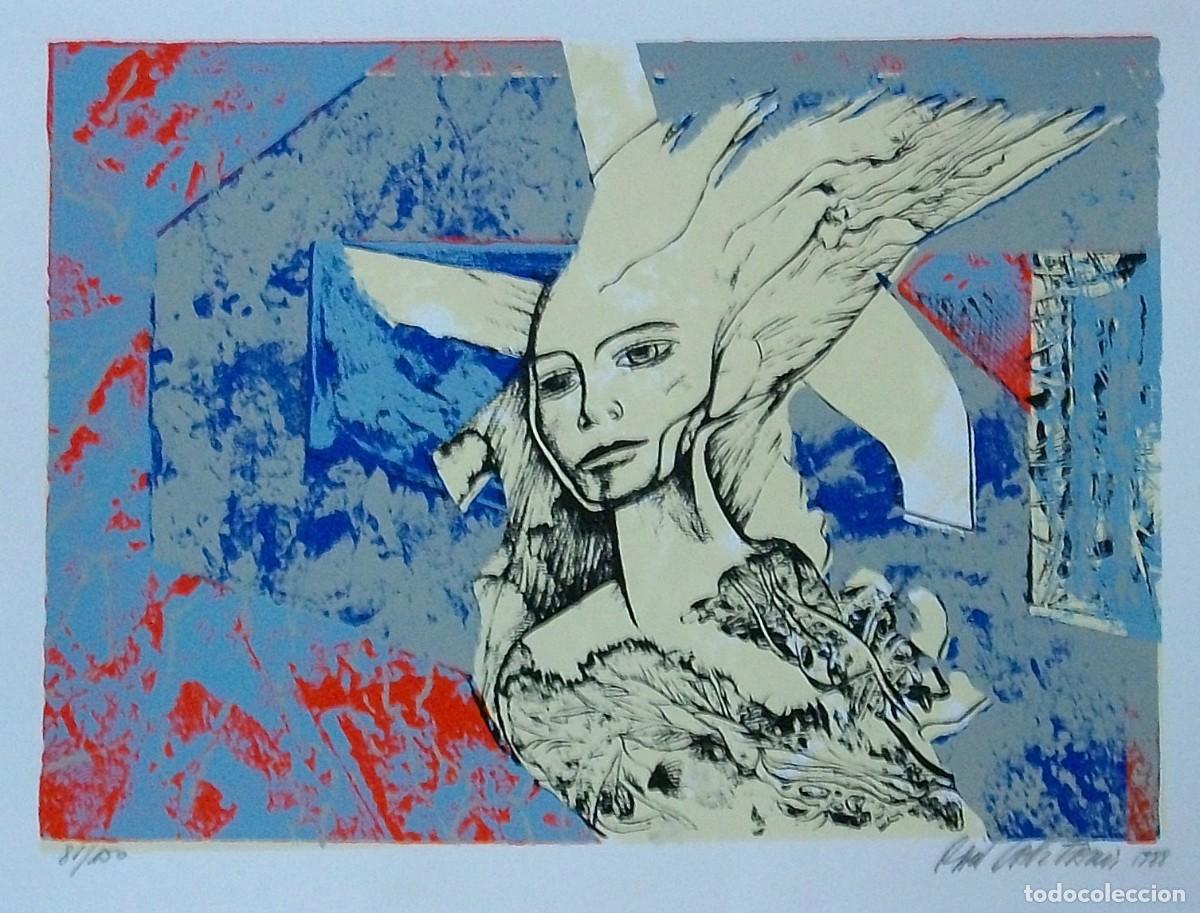 Art: Raul Capitani. Serigrafia &rdquo;Figura&rdquo;. Firmada a mano. Numerada 81/150. 1988. 25x33 cm.