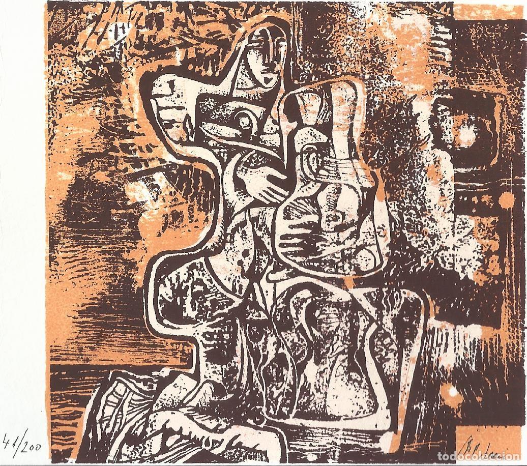 Arte: Raul Capitani. Serigraf&iacute;a Mendoza. Firmada y numerada 103/200. La piedra infinita. Jorge Ramponi.