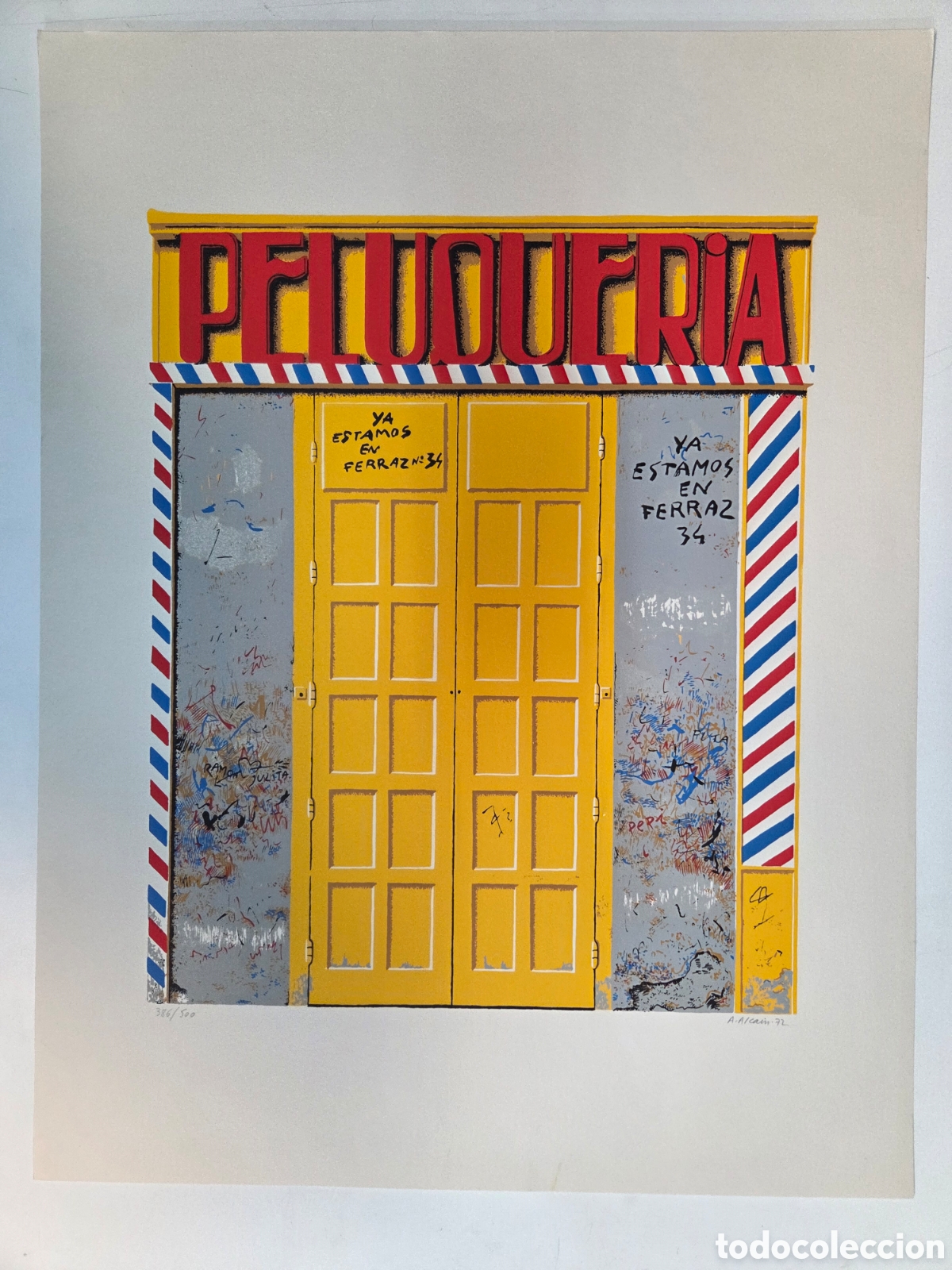 Arte: Alfredo Alca&iacute;n. Serigraf&iacute;a 1972 - Foto 4