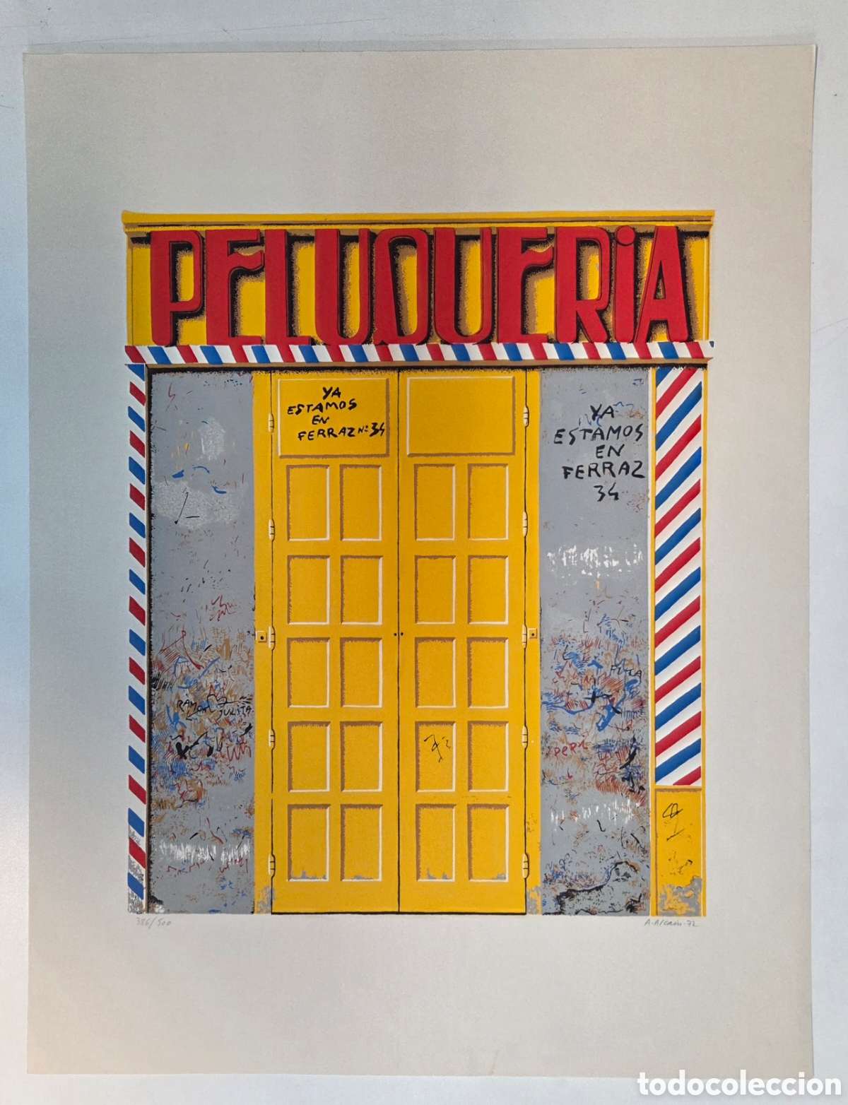Arte: Alfredo Alca&iacute;n. Serigraf&iacute;a 1972 - Foto 1